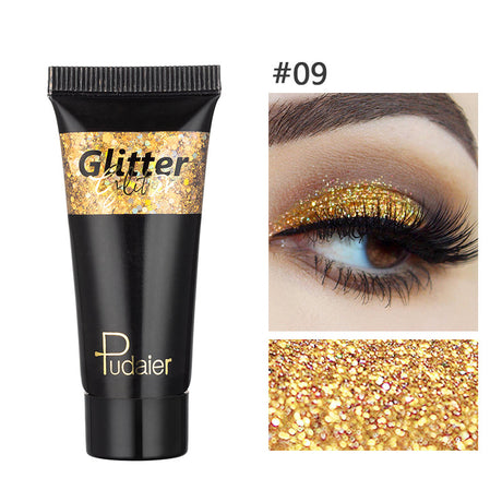 Makeup Pudaier monochrome glitter eyeshadow stage makeup face body glitter 12 color liquid eyeshadow - V.I.P Digital Presence
