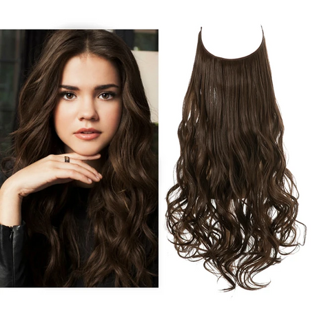 One-piece women's hair extension piece with abundant hair volume U-shaped fishing line invisible and natural long curly hair - V.I.P Digital Presence