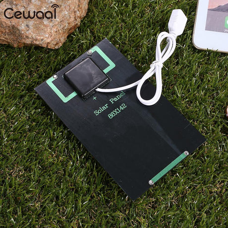 Cewaal USB Solar Panel 5W 5V Polysilicon USB Port Fast Charger Mobile Phone Portable Solar Generator - V.I.P Digital Presence