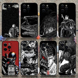 Funda de anime GutsrkiPhone para el nuevo SE 15 en negro