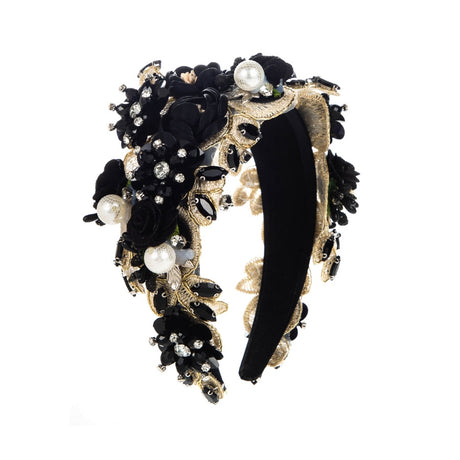 Luxury Baroque Rhinestone Pearl Flower Headband Fashion Hair Accessories For Women Trendy Party Hairband Hair Band Girl Headwear - V.I.P Digital Presence