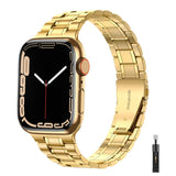 Suitable For Apple Watch S 3 4 5 iwatch S 7 8 9 Stainless Steel Metal Fine Steel Watch Chain With Five Beads - V.I.P Digital Presence