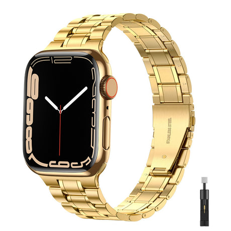 Suitable For Apple Watch S 3 4 5 iwatch S 7 8 9 Stainless Steel Metal Fine Steel Watch Chain With Five Beads - V.I.P Digital Presence