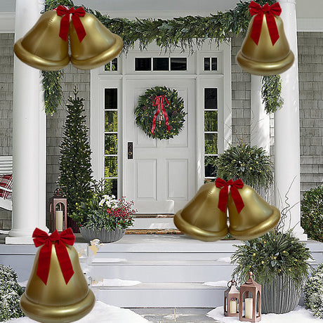 New inflatable Christmas bell with bow decoration for outdoor courtyard decoration - V.I.P Digital Presence