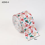 Christmas decoration ribbon, cedar pattern printed ribbon, bow tie, Christmas decoration ribbon, holiday ribbon - V.I.P Digital Presence