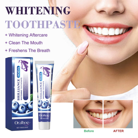 Whitening Toothpaste, Fresh Breath Care Gums Clean Teeth Yellow Stains Tartar White Toothpaste - V.I.P Digital Presence