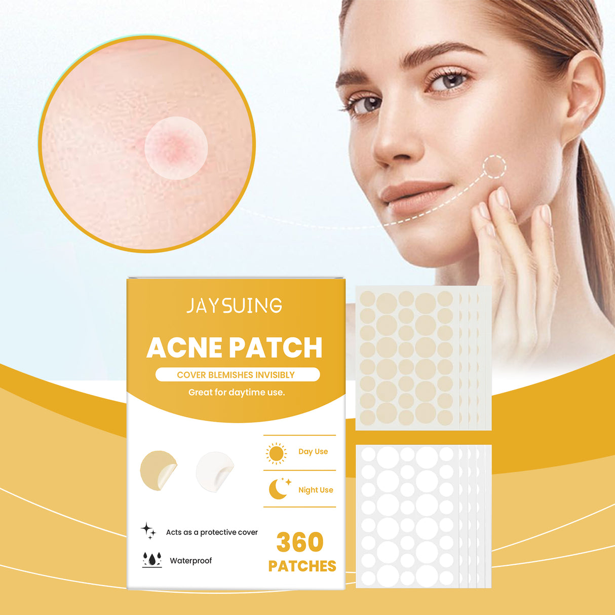 Day And Night Acne Patch Acne Removal Skin Care Facial Cover Acne Invisible Acne Patch