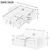 U_STYLE Convertible Soft Cushion Sofa Pull Bed ,for Two People to Sit On - V.I.P Digital Presence