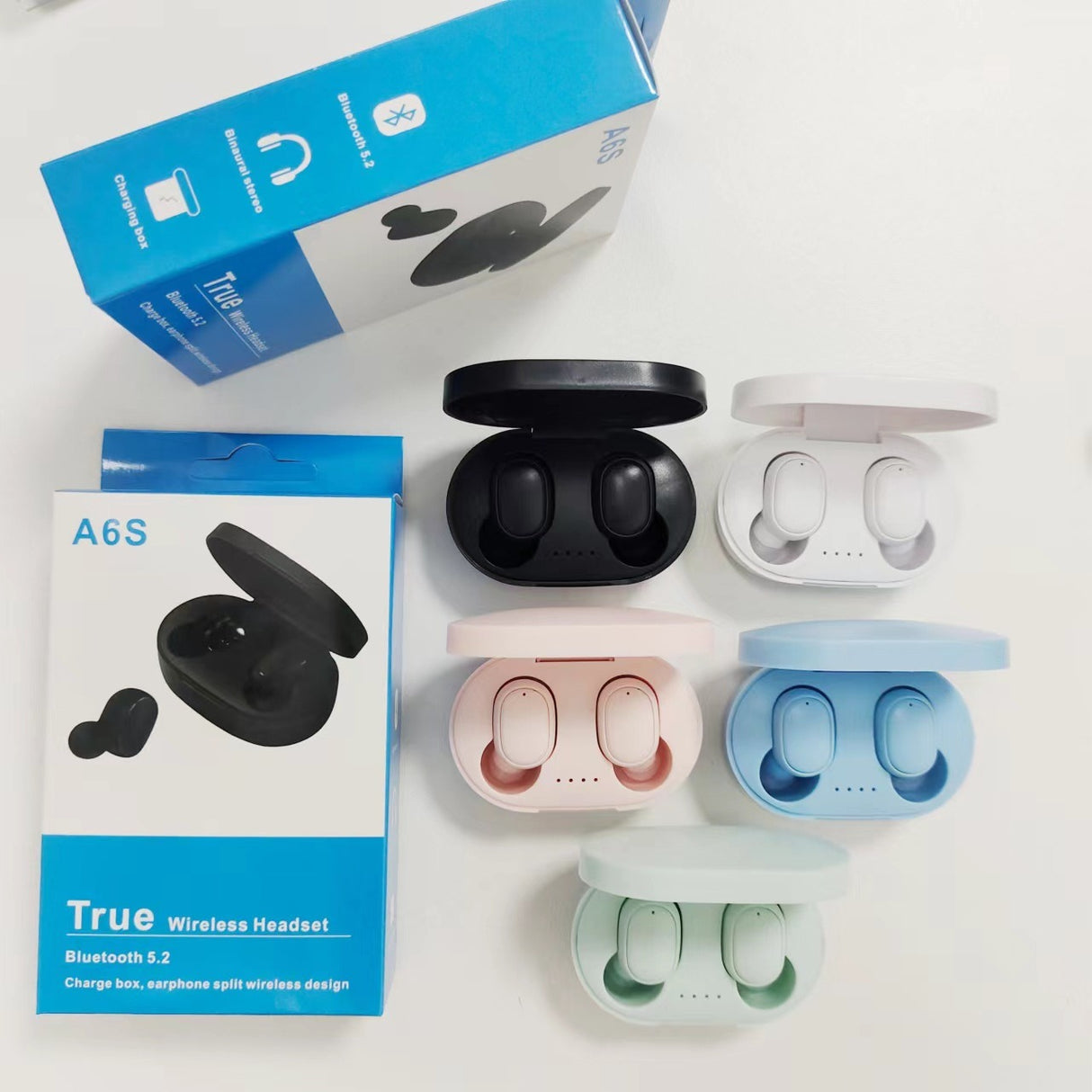 A6S Bluetooth Headset Macaron Bluetooth 5.2 Wireless TWS Earbuds Sports Mini New Headphones - V.I.P Digital Presence