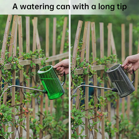 New 1.5L garden watering can, large-capacity detachable watering device, stainless steel long-spout home garden supplies - V.I.P Digital Presence