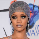 Mesh Rhinestone Elastic Hair Band Headband Outdoor Fashion Headwear Fishing Net Hat - V.I.P Digital Presence