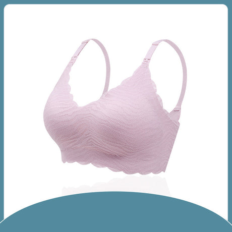 One-Piece Fixed Cup Nursing Underwear Non-Marking No Steel Ring Gathering Pregnancy Comfortable Postpartum Breastfeeding Bra - V.I.P Digital Presence