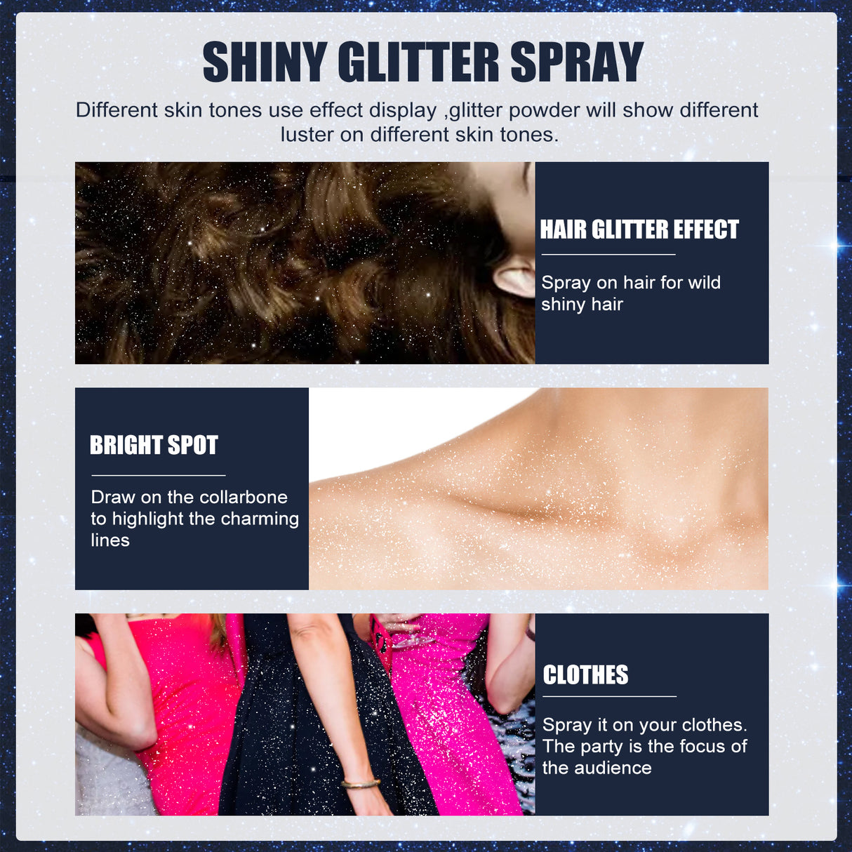 Glitter Spray, Halloween Brightening Makeup Night Club Party Clothing Highlights Skin Brightening Powder - V.I.P Digital Presence