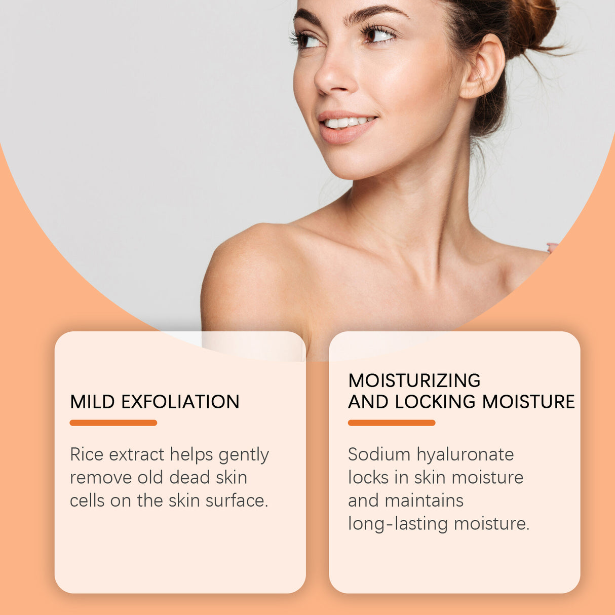 Rice Exfoliating Gel Gently Cleanses Face Body Skin Hydrating Moisturizing Refreshing Cleansing Gel