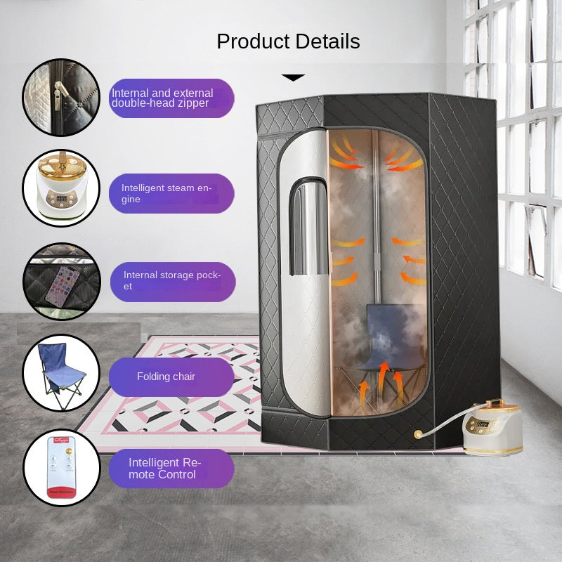 Portable Sauna Tent Five-Sided Home Bracket Steam Bath Box - V.I.P Digital Presence
