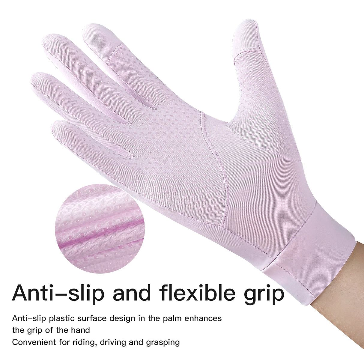 Cycling UV resistant thin breathable silicone anti slip touch screen sunscreen ice silk gloves - V.I.P Digital Presence