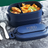 Japanese style simple portable microwaveable double layer partition lunch box bento box with cutlery - V.I.P Digital Presence