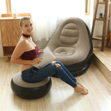 Inflatable Air Mattress Lazy Sofa Deck Chair Comfortable Leg Stool Rest Single Beanbag for home and Outdoor Use - V.I.P Digital Presence