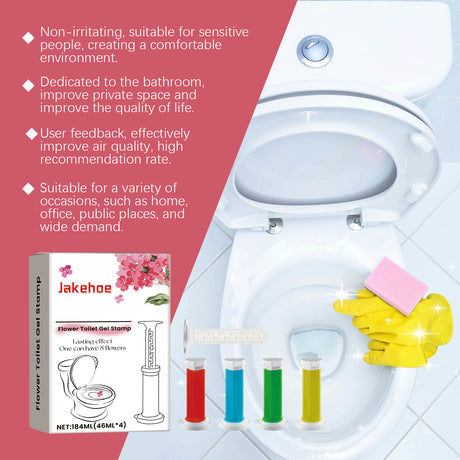 Toilet Gel Deodorizer Flower Household Toilet Descaling Deodorizing Deodorizing Fragrance Deodorizing Odor-Removing Toilet Cleaner - V.I.P Digital Presence