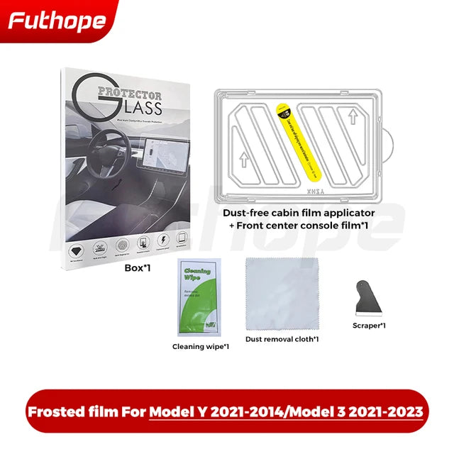 Futhope Tempered Glass Screen Protector For Tesla Model 3 Highland Y 2021-2024 Matte Glare HD Center Control Film Protection - V.I.P Digital Presence