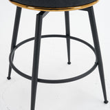 A set of 2 gray rotating bar stools - high backrest, adjustable, with elegant metal backrest decoration - V.I.P Digital Presence