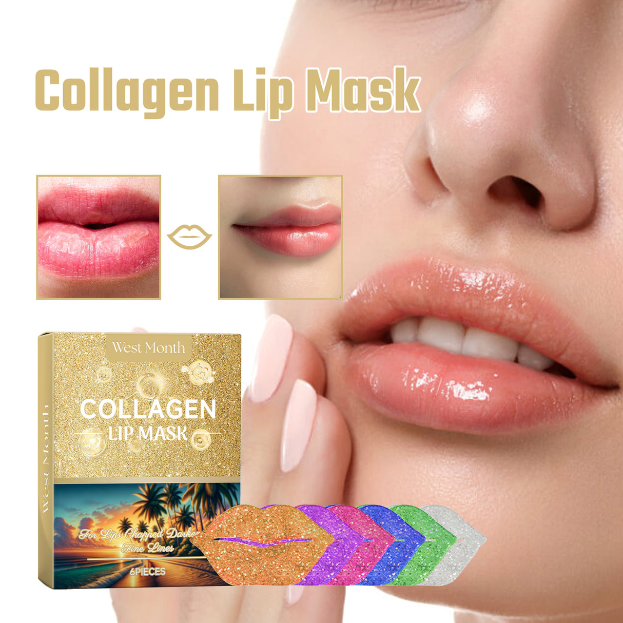 Collagen Lip Mask Repair Dry, Hydrating, Hydrating And Light Lip Line Lip Mask - V.I.P Digital Presence