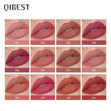 QIBEST Silky Lip Glaze Non-Stick Cup Does Not Fade Lip Gloss Makeup Color Liquid Lipstick Matte Moisturizing Lip Gloss - V.I.P Digital Presence