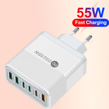 3PD+3USB mobile phone charger fast charging travel charger charging head - V.I.P Digital Presence
