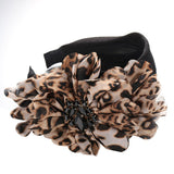 Handmade diamond inlaid fabric flower with teeth and anti slip exaggerated headband for women - V.I.P Digital Presence