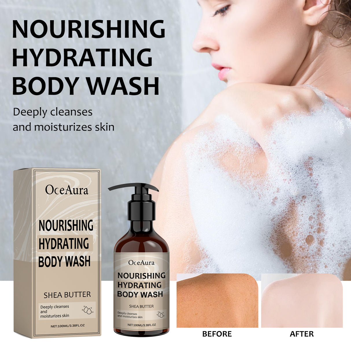 Nourishing Hydrating Body Wash, Body Skin Firming Clean Warm Shine Bright Tender Bath Dew - V.I.P Digital Presence