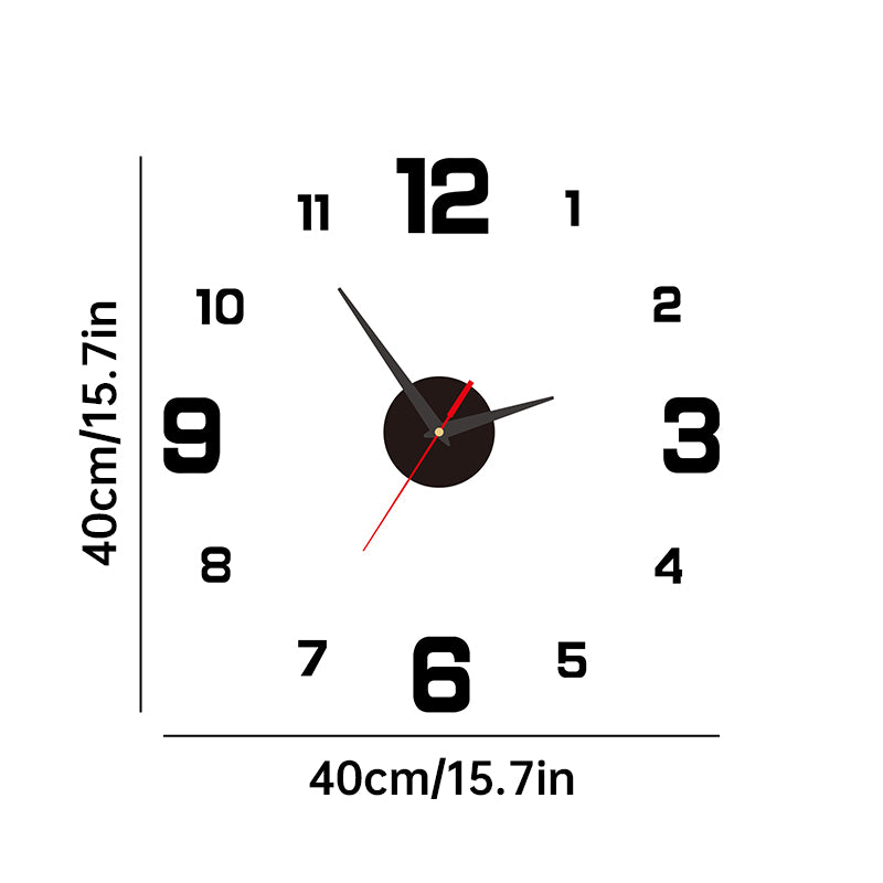 DIY Frameless Creative Wall Clock Wall Decal: A Silent and Stylish Addition for Home Decor, Ideal for Living Rooms and Offices - V.I.P Digital Presence