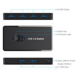 USB 3.0 Switch Adapter 4-port USB Peripheral Switch Box Hub - V.I.P Digital Presence
