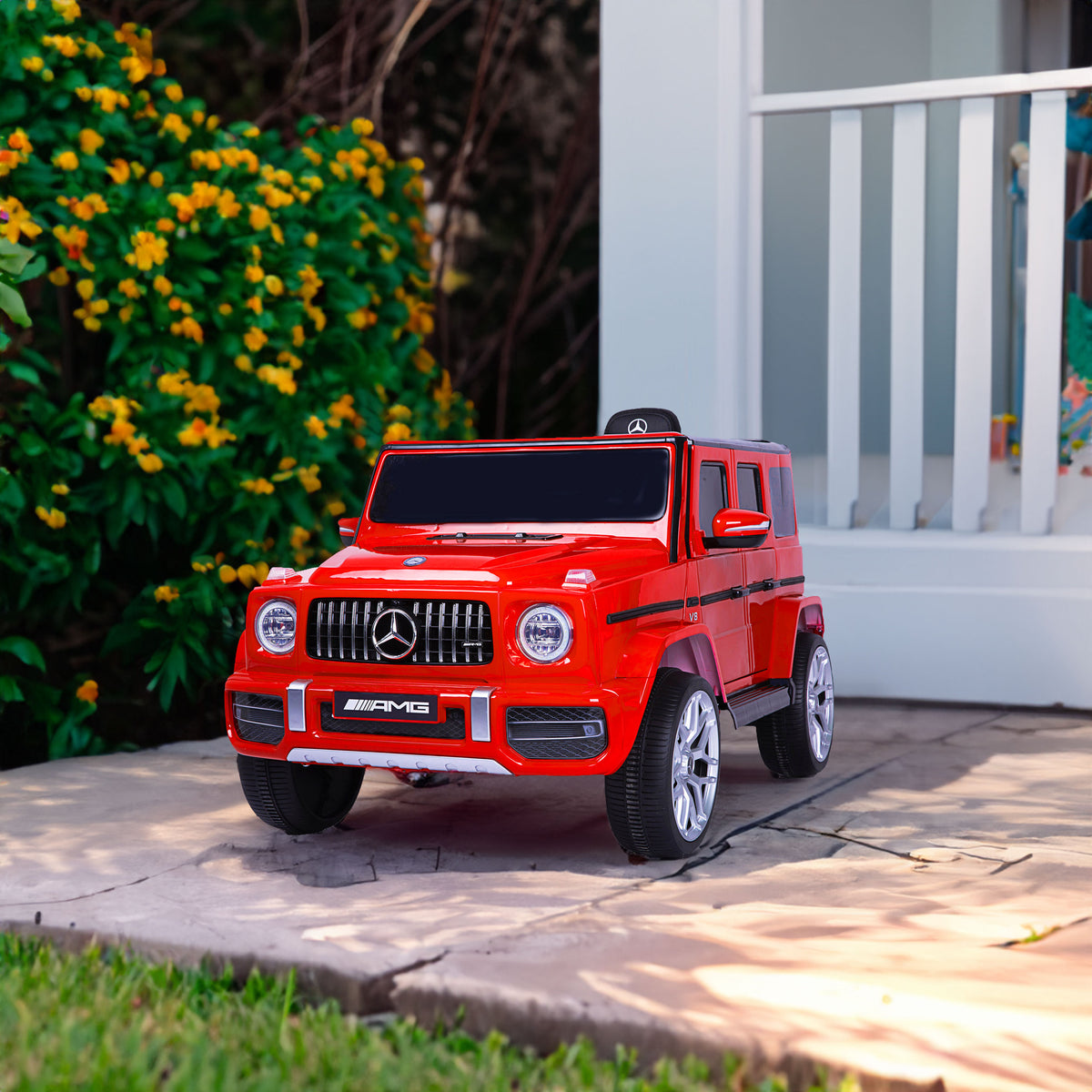 Mercedes Benz G63 Children's Electric Vehicle with Remote Control, 12V Spring Suspension, Safety Lock, and License - V.I.P Digital Presence