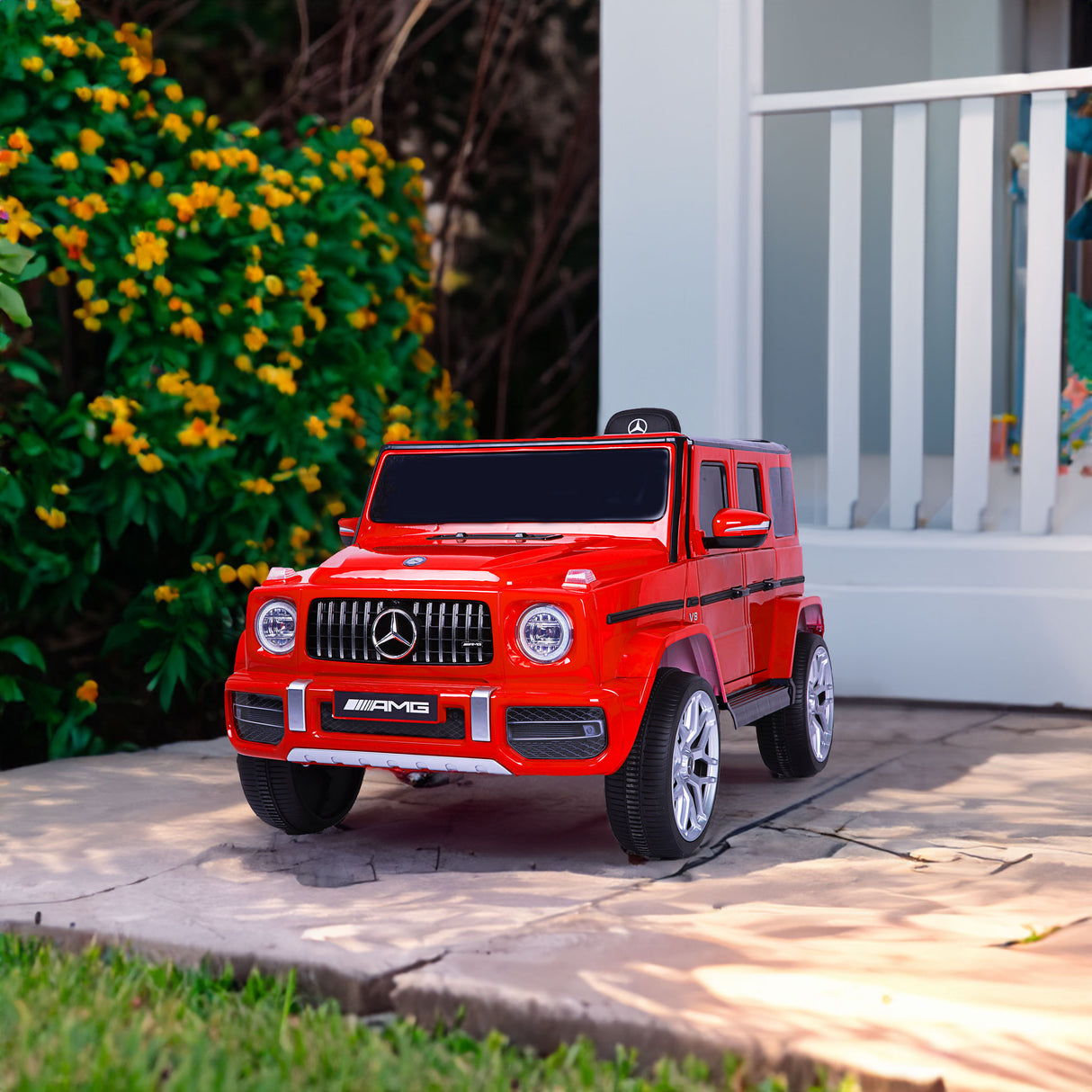 Mercedes Benz G63 Children's Electric Vehicle with Remote Control, 12V Spring Suspension, Safety Lock, and License - V.I.P Digital Presence