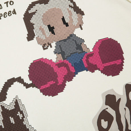 Fun Cartoon Anime Print Short Sleeve T-Shirt Men's High Street Trendy Half Sleeve Pure Cotton Round Neck Loose Tee - V.I.P Digital Presence