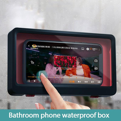 Wall Mounted Phone Box Waterproof Touch Screen Case Mobile Phone Holder Kitchen Bathroom Phone Shell Shower Sealing Storage Box - V.I.P Digital Presence