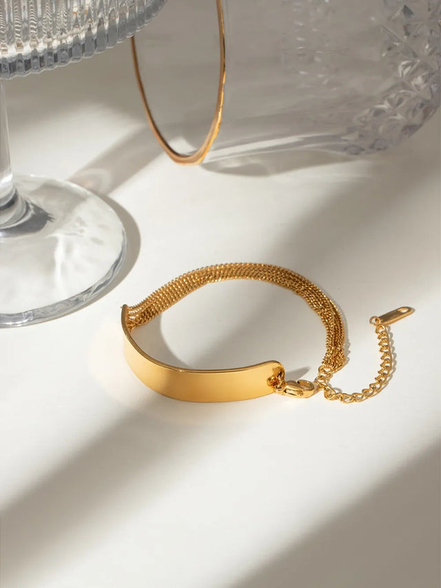 18K Gold-Plated Stainless Steel Bracelet - V.I.P Digital Presence