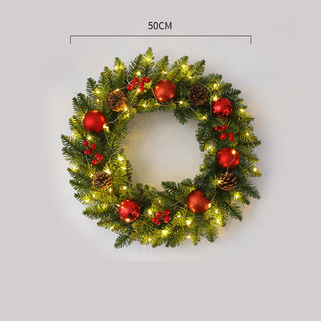 Christmas wreath rattan 30/40/50/60cm Christmas decoration wreath door hanging scene - V.I.P Digital Presence
