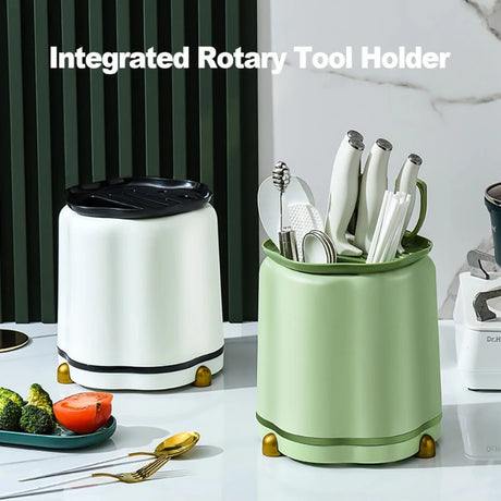 Rotating Knife Holder, Petal Shaped, 360 Degree Rotating, Large Capacity Chopsticks, Knife Holder, Kitchen Supplies Storage Rack - V.I.P Digital Presence