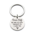 Driving safety stainless steel keychain Couple boyfriend girlfriend gift - V.I.P Digital Presence