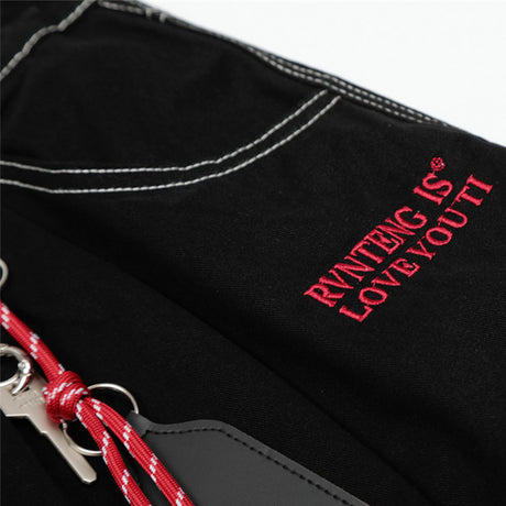 High Street American Style Workwear Cargo Shorts for Men with Topstitching Design and Metal Accessories, Multi-Pocket Denim Shorts - V.I.P Digital Presence