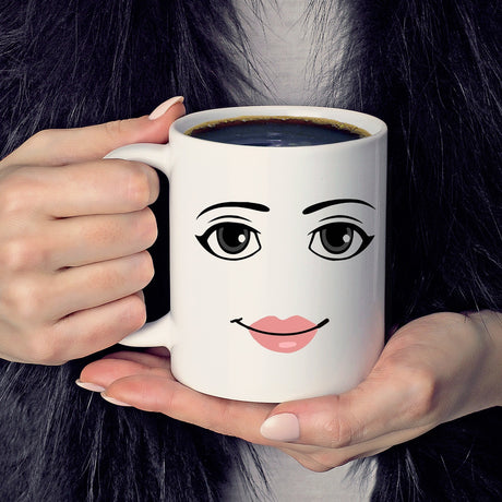 Roblox woman facial expression mug creative boys ceramic breakfast coffee milk cup - V.I.P Digital Presence