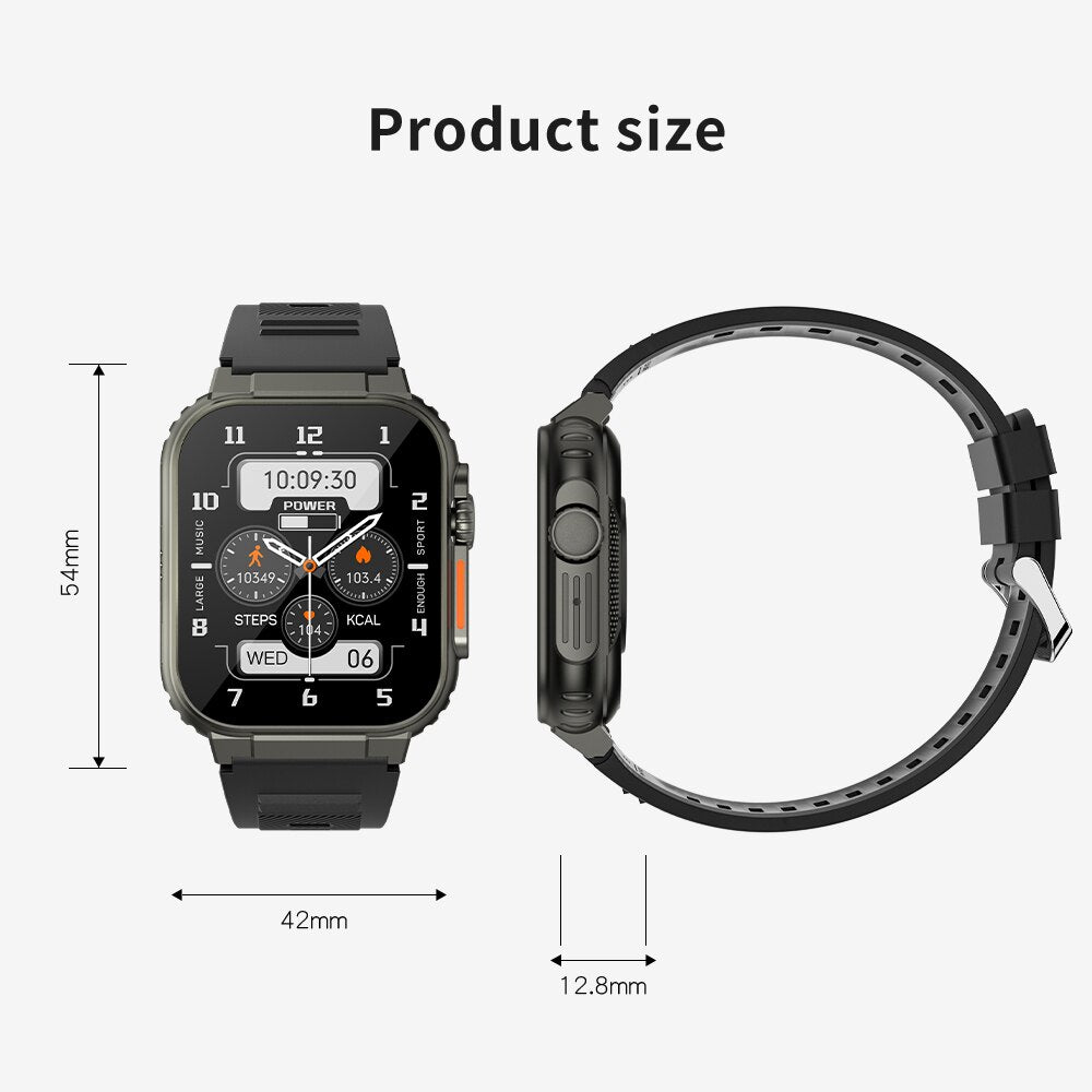A70 Smart watch 1.96 inch BTCall 600mha SmartWatch for Men Women IP68 Waterproof Heart Rate Fitness Bracelet Sport - V.I.P Digital Presence