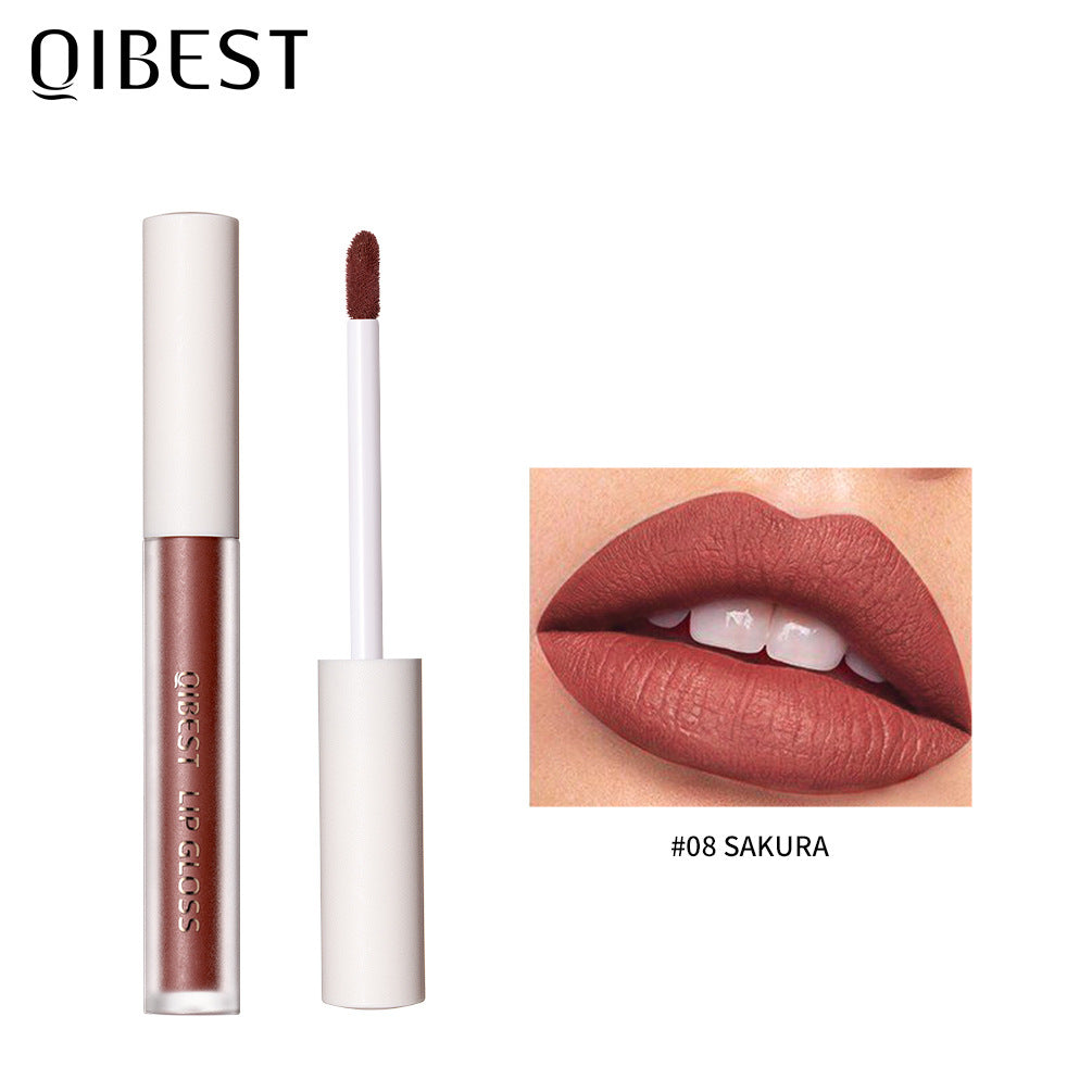QIBEST Velvet Matte Lip Gloss Matte Moisturizing Non-Stick Lip Glaze Non-Fading Lip Gloss - V.I.P Digital Presence