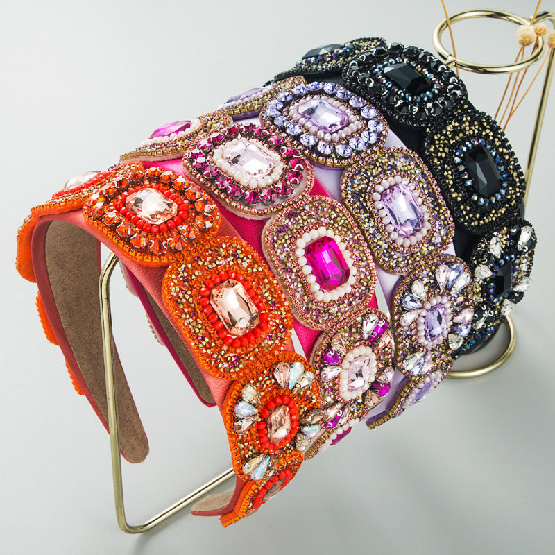 Hair Hoop Fashion New Bright Crystal Baroque Hair Band Hair Cave High Quality Small Fragrance Head Hoop Hair Accessories - V.I.P Digital Presence
