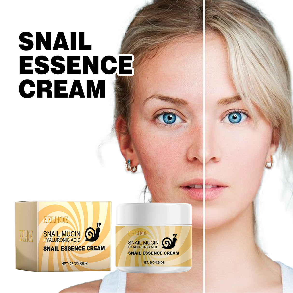 Snail Essence Cream, Lighten Fine Lines Hydrating Moisturizing Whitening Skin Protein Repair Cream - V.I.P Digital Presence