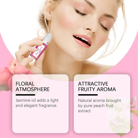 Peach Pink Ball Perfume, Small Fresh Roller Perfume Fresh Light Fruit Peach Ball Perfume - V.I.P Digital Presence