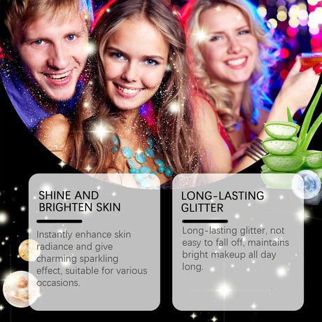 Stage Makeup Glitter Spray, Dance Party Festive Atmosphere Carnival Hair Body Highlight Glitter Spray - V.I.P Digital Presence