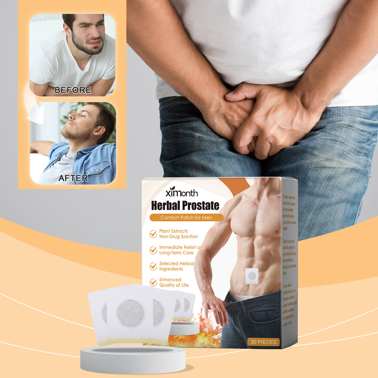 Herbal Prostate Comfort Patch For Men, Prostate Care Patch Soothes Men's Pelvic Area Discomfort And Improves Health And Comfort - V.I.P Digital Presence