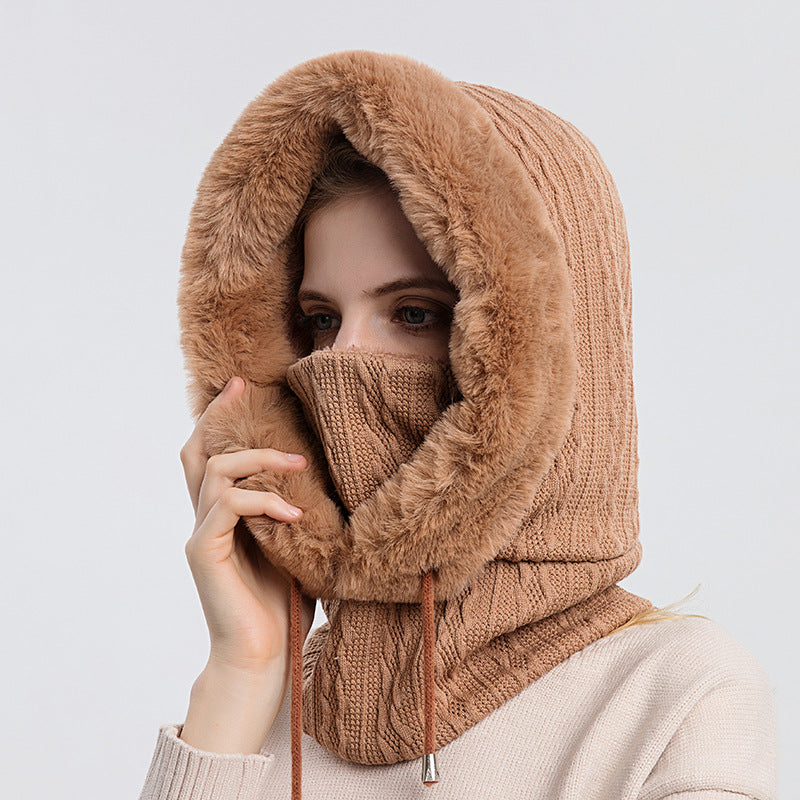 Gorro de invierno para montar al aire libre, gorro para esquiar en frío, bufanda cálida, mascarilla, gorro para protegerte del frío. 